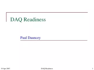 DAQ Readiness