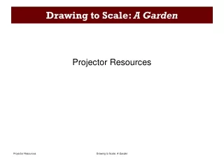 Drawing to Scale:  A Garden