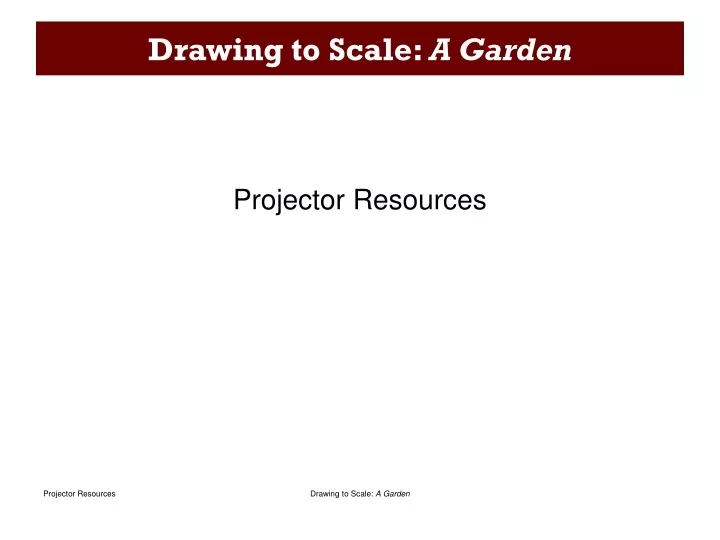 drawing to scale a garden