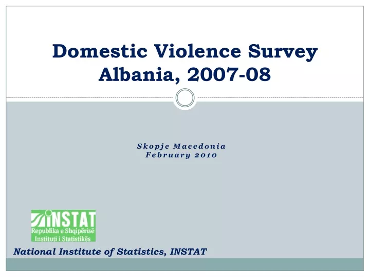 domestic violence survey albania 2007 08
