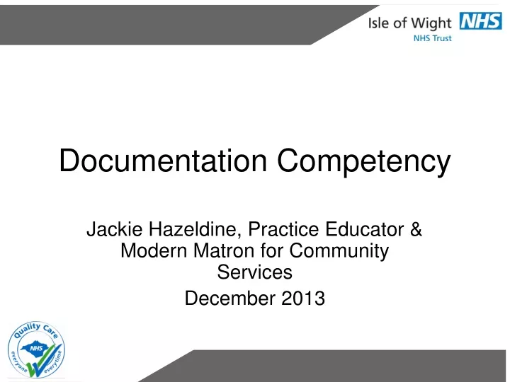 documentation competency