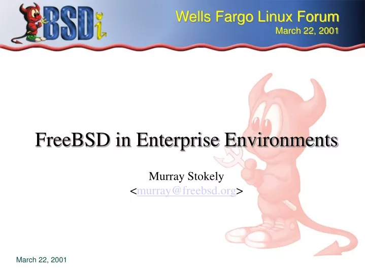 wells fargo linux forum march 22 2001