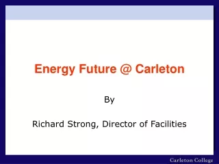 Energy Future @ Carleton