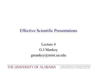 Effective Scientific Presentations