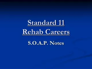 Standard 11 Rehab Careers