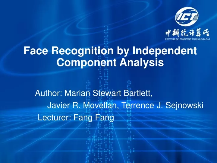 face recognition by independent component analysis