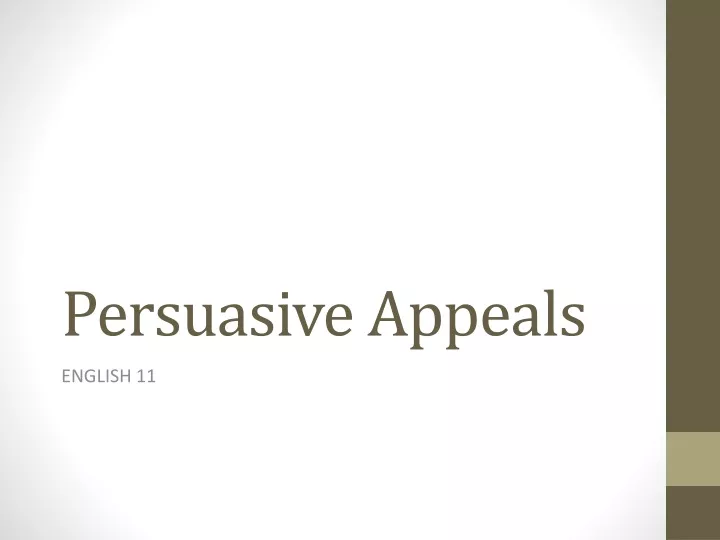 persuasive appeals