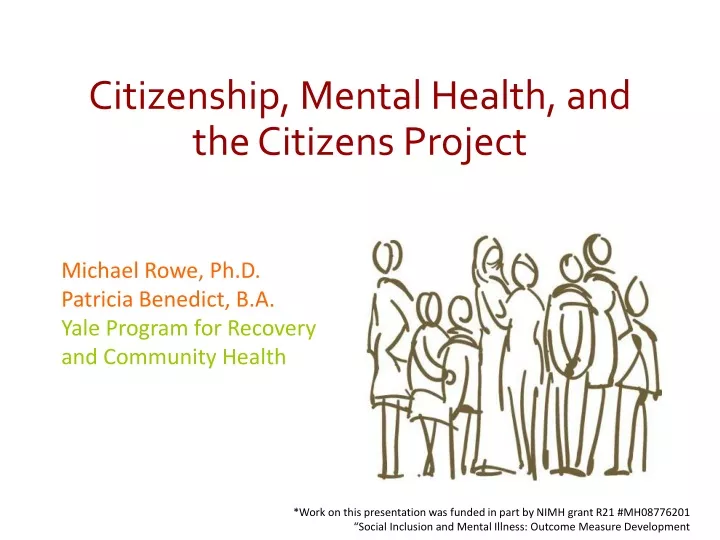 citizenship mental health and the citizens project