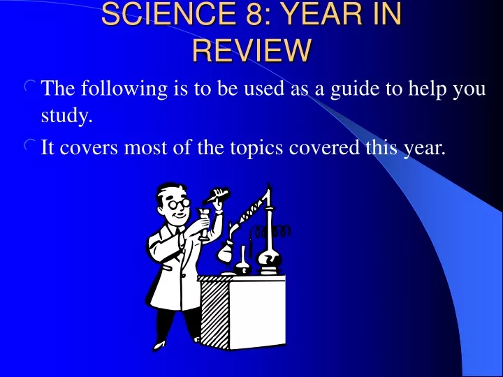 science 8 year in review
