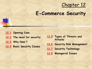 Chapter 12 E-Commerce Security