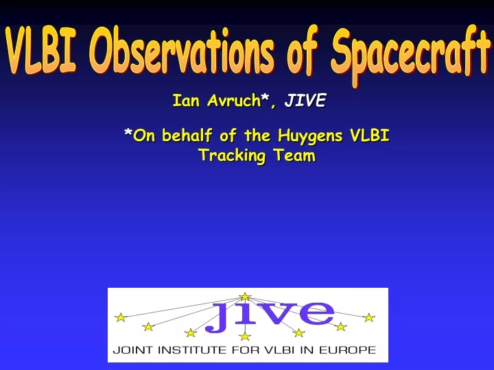 vlbi observations of spacecraft