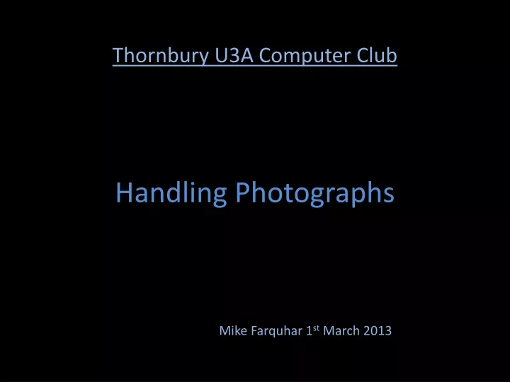 handling photographs