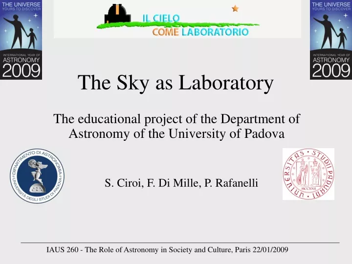 the sky as laboratory