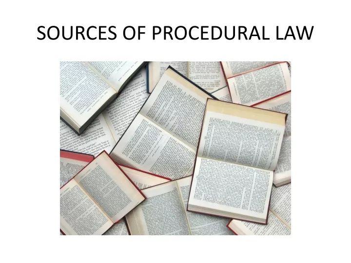 sources of procedural law