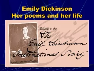 Emily Dickinson  Her poems and her life