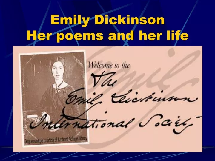 emily dickinson her poems and her life