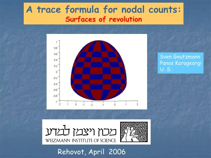 a trace formula for nodal counts surfaces