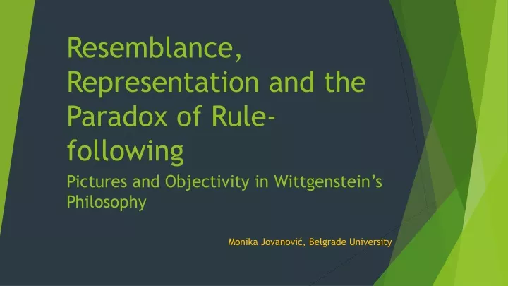 resemblance representation and the paradox of rule following