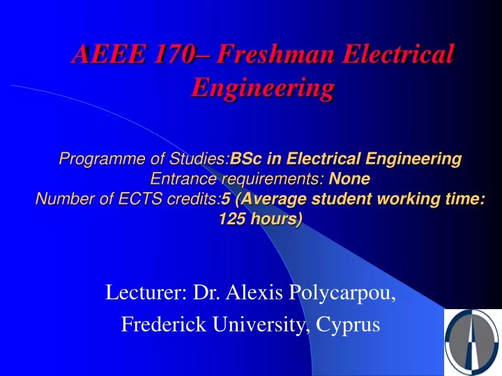 lecturer dr alexis polycarpou frederick university cyprus