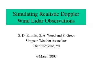Simulating Realistic Doppler Wind Lidar Observations