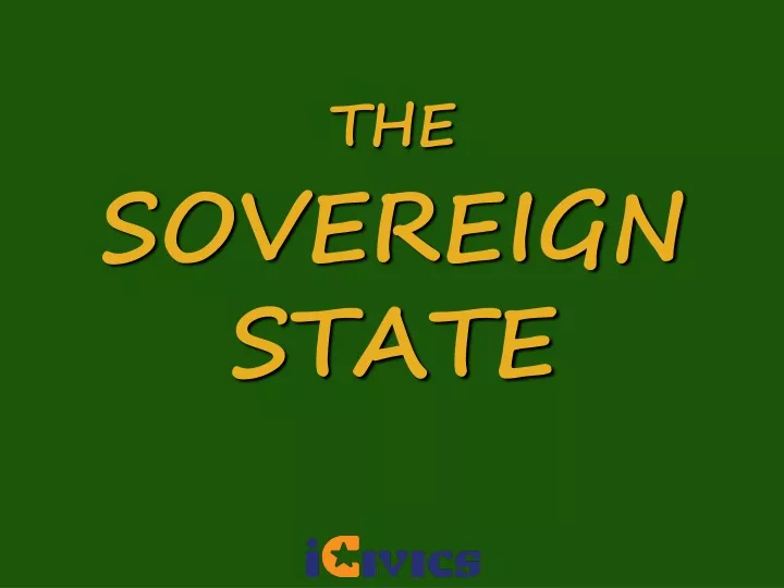 the sovereign state