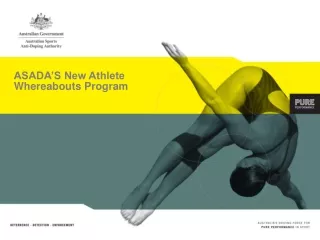 ASADA’S New Athlete Whereabouts Program