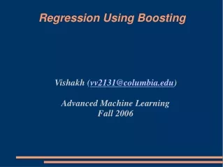 Regression Using Boosting
