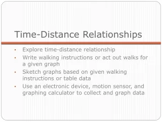 Time-Distance Relationships