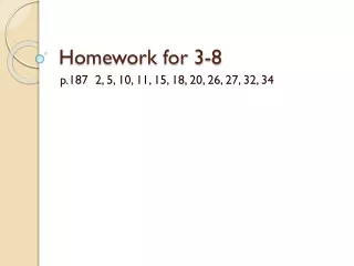 Homework for 3-8