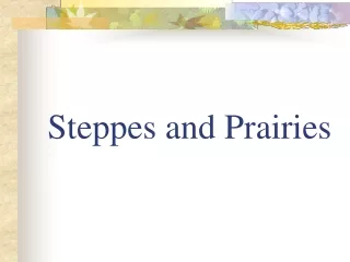 Steppes and Prairies