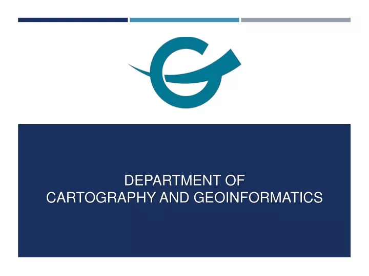 department of cartography and geoinformatics