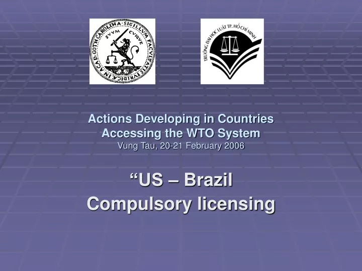 actions developing in countries accessing the wto system vung tau 20 21 february 2006