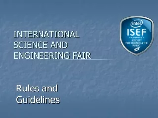 INTERNATIONAL SCIENCE AND ENGINEERING FAIR