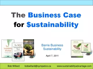 The  Busine $$  Ca $ e  for  $ustainability