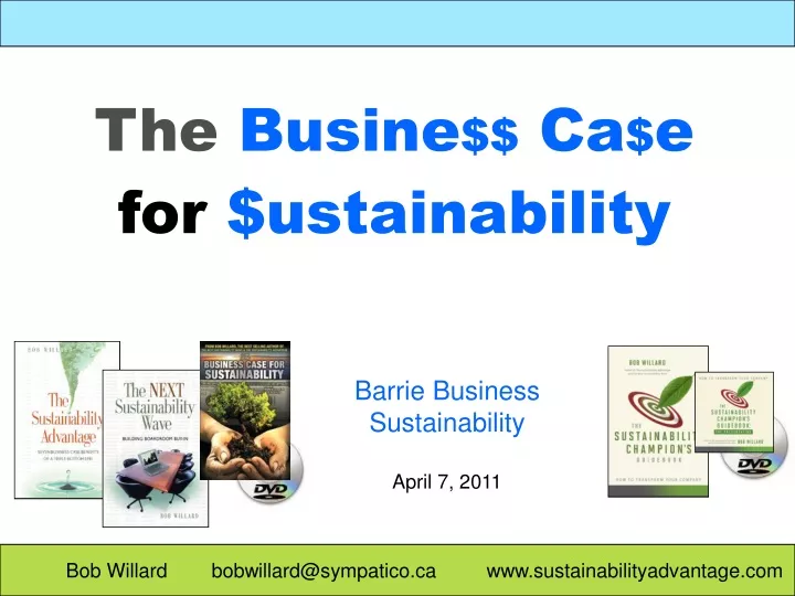the busine ca e for ustainability