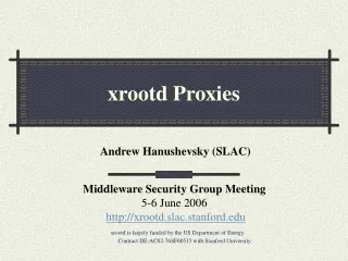 xrootd Proxies