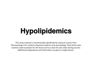Hypolipidemics