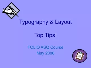 Typography &amp; Layout Top Tips!