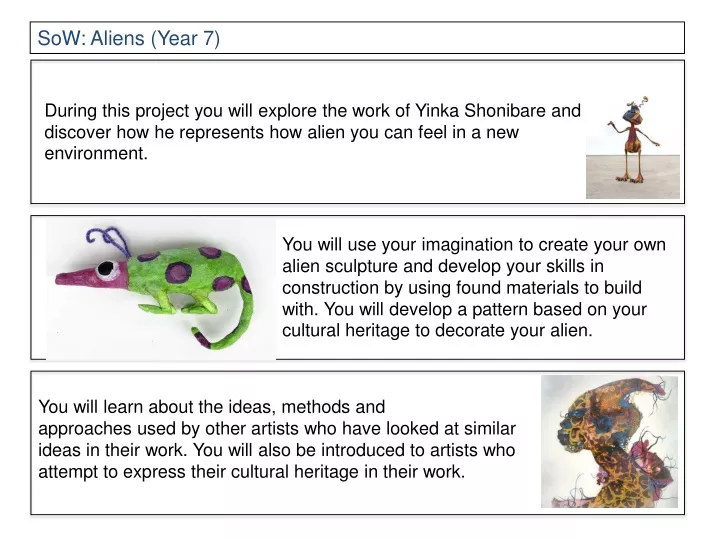 sow aliens year 7