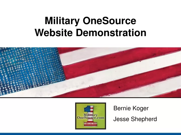 military onesource website demonstration