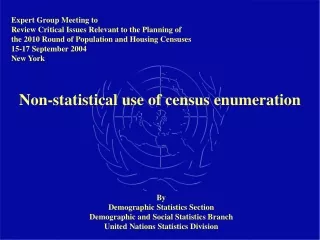 Non-statistical use of census enumeration