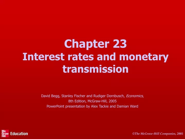 chapter 23 interest rates and monetary transmission