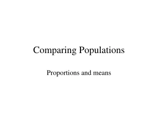 Comparing Populations