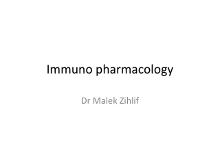 Immuno pharmacology