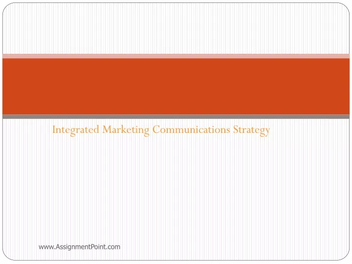 integrated marketing communications strategy