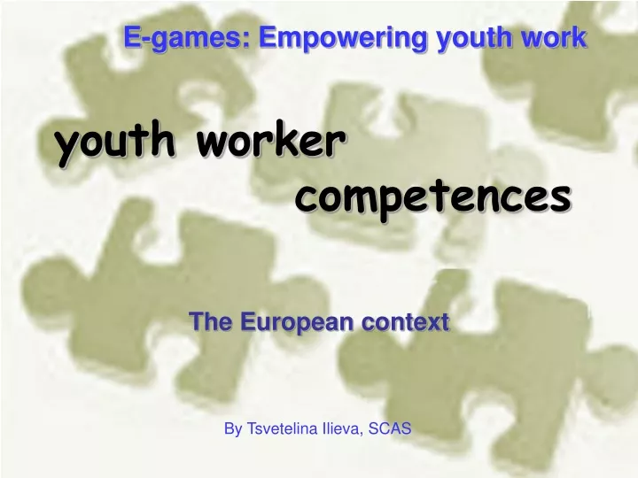 youth worker competences