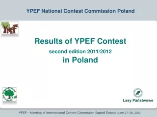Results of YPEF Contest second edition 2011/2012 in Poland