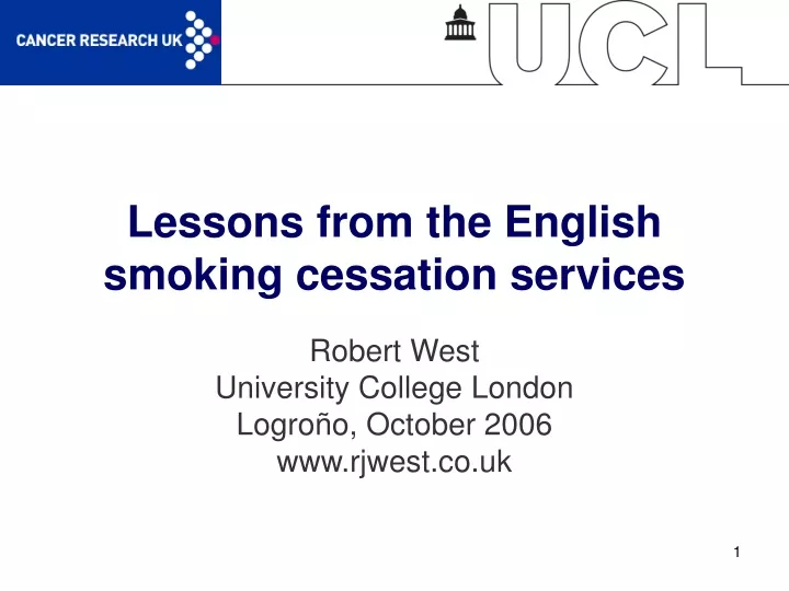 lessons from the english smoking cessation services