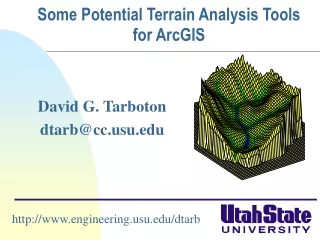 Some Potential Terrain Analysis Tools for ArcGIS
