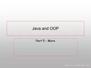 Java and OOP